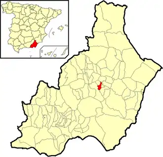 Localisation de Alcudia de Monteagud