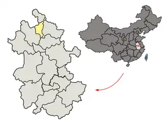 Localisation de Huaibei