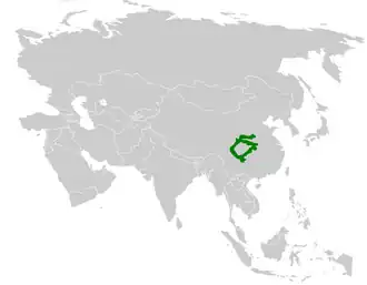 Description de l'image Locustella chengi distribution map.png.