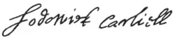 Signature de Lodowick Carlell
