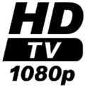 Logo apposé sur un appareil TV (1080p) intégrant un tuner HD compatible MPEG4 et pouvant afficher les images en 1080 (écran 1920 × 1080) 2008.