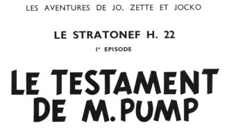 Haut de couverture de l'album Le Testament de M. Pump.