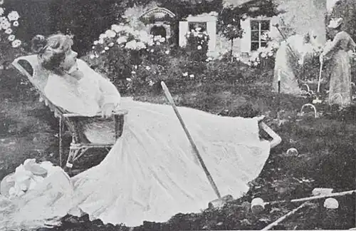 Le croquet, 1907 (photographie).