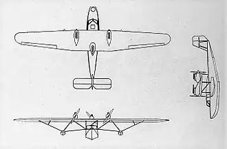vue en plan de l’avion
