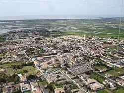 Vue aérienne du village.