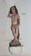 Statue de saint Sébastien.