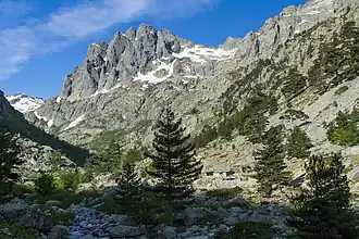 Vue du Lombarduccio depuis les bergeries de Grottelle, au nord-est.