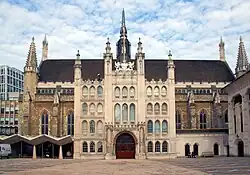 Guildhall, dans la Cité de Londres, siège de la corporation de la cité de Londres.