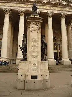 London Troops War Memorial&nbsp;(en) (1920), Londres, Royal Exchange.