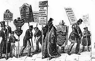 Hommes-sandwichs, 1828