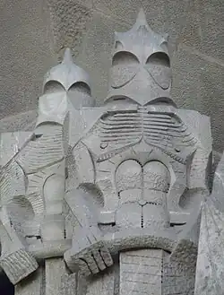 Soldats romains réalisés par Josep Maria Subirachs à la Sagrada Família.