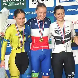 Podium du keirin juniors (U19).