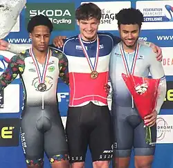 Podium du keirin juniors (U19).