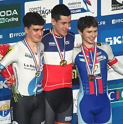 Podium de l'omnium juniors (U19).