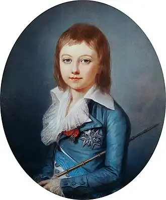 « Louis XVII », dit « l'Enfant-martyr », titulaire de la couronne de France entre 1793 et 1795