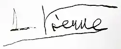 Signature de Louis Vierne