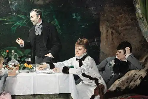 Louise Abbéma, Déjeuner dans la serre (détail)