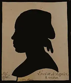 Silhouette découpée par le pasteur Oberlin : Louise Scheppler à 22 ans.