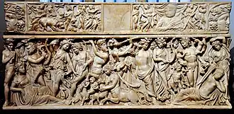 Dionysos et Arianevers 235 EC. Louvre MA 1346