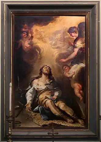 Luca Giordano, L'Extase de saint Alexis, 1661, église Sainte-Marie-des-Âmes-du-Purgatoire, Naples