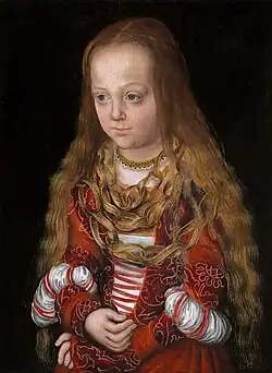 Lucas Cranach l'Ancien, Une princesse de Saxe, vers 1517.