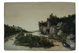 Bord de rivière par Lucas van Valckenborch.