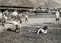 Lucien Degeorges pendant le match FC Annecy - OM réserve (CFA)