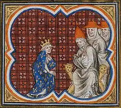 Le roi de France Louis&nbsp;VI le Gros et Calixte&nbsp;II, XIVe&nbsp;siècle.