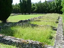 Les boutiques des thermes du nord, ouvrant sur la palestre.