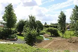 Vue du village depuis l'étang.