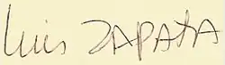 signature de Luis Zapata