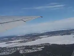 La ville vue depuis le ciel.