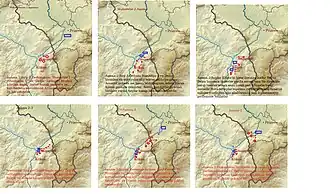Les phases de la bataille.