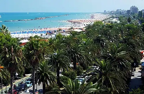 Front de mer de San Benedetto del Tronto.