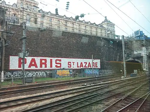 Entrée Sud de la dernière galerie du tunnel (groupe II) sous la rue de Rome (côté Saint-Lazare).