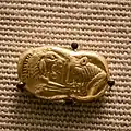 Monnaie en or de Crésus représentant un lion et un taureau, 561-520 av. J.-C., conservé au British Museum