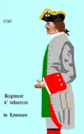 régiment de Lyonnais de 1720 à 1734