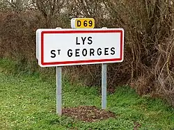 Le panneau d'entrée d’agglomération en 2014.