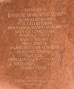 Plaque commémorative dans l'église Saint-Eustache, à Paris.
