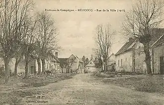 Les ruines du village  après les combats de juin 1918.