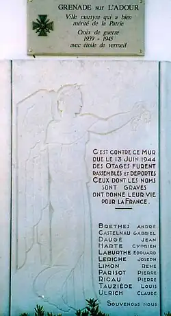 Mémorial de Grenade-sur-l'Adour (13 juin 1944).