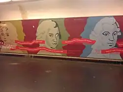 Décoration de la station Carrefour Pleyel.