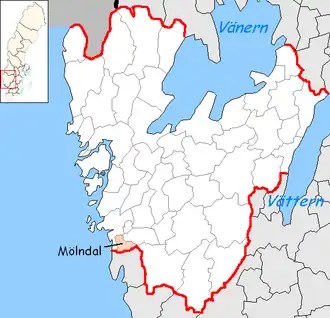 Localisation de Mölndal