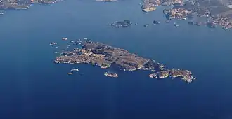 Vue aérienne de l'île