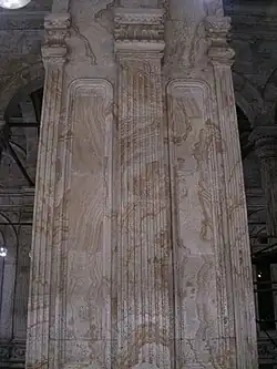 Pilier en albâtre de la mosquée Mohammed Ali, 1830-1848, Le Caire.
