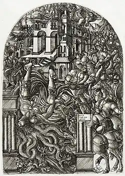 La Chute de Babylone (L'Apocalypse, 1555).