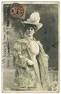 Marie Marcilly en carte postale vers 1905.