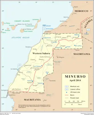 Image illustrative de l’article Mission des Nations unies pour l'organisation d'un référendum au Sahara occidental