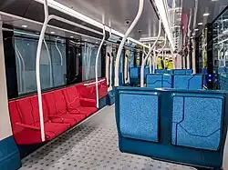 Les sièges aux coloris d'Île-de-France Mobilités.