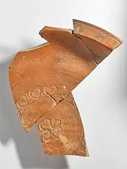 Fragment de plat à marli.